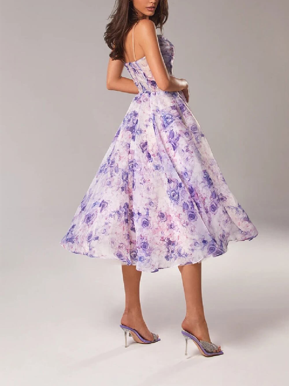 Rosa | Elegant Floral A-Line Midi Dress – Perfect Wedding Guest Dress for Women 2