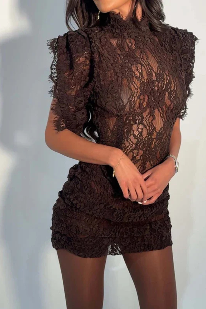 Rosalynn | Elegant Floral Lace Women's Bodycon Mini Dress - Perfect for Cocktail & Formal Events 6
