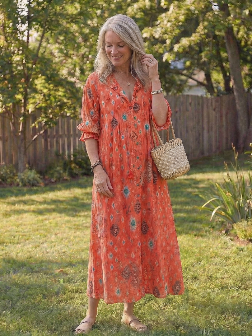 Roselyn | Vibrant Floral Print Women's Maxi Dress – Perfect for Summer Events 2