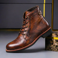 William | Vintage Charm And Premium Polished Leather Boots