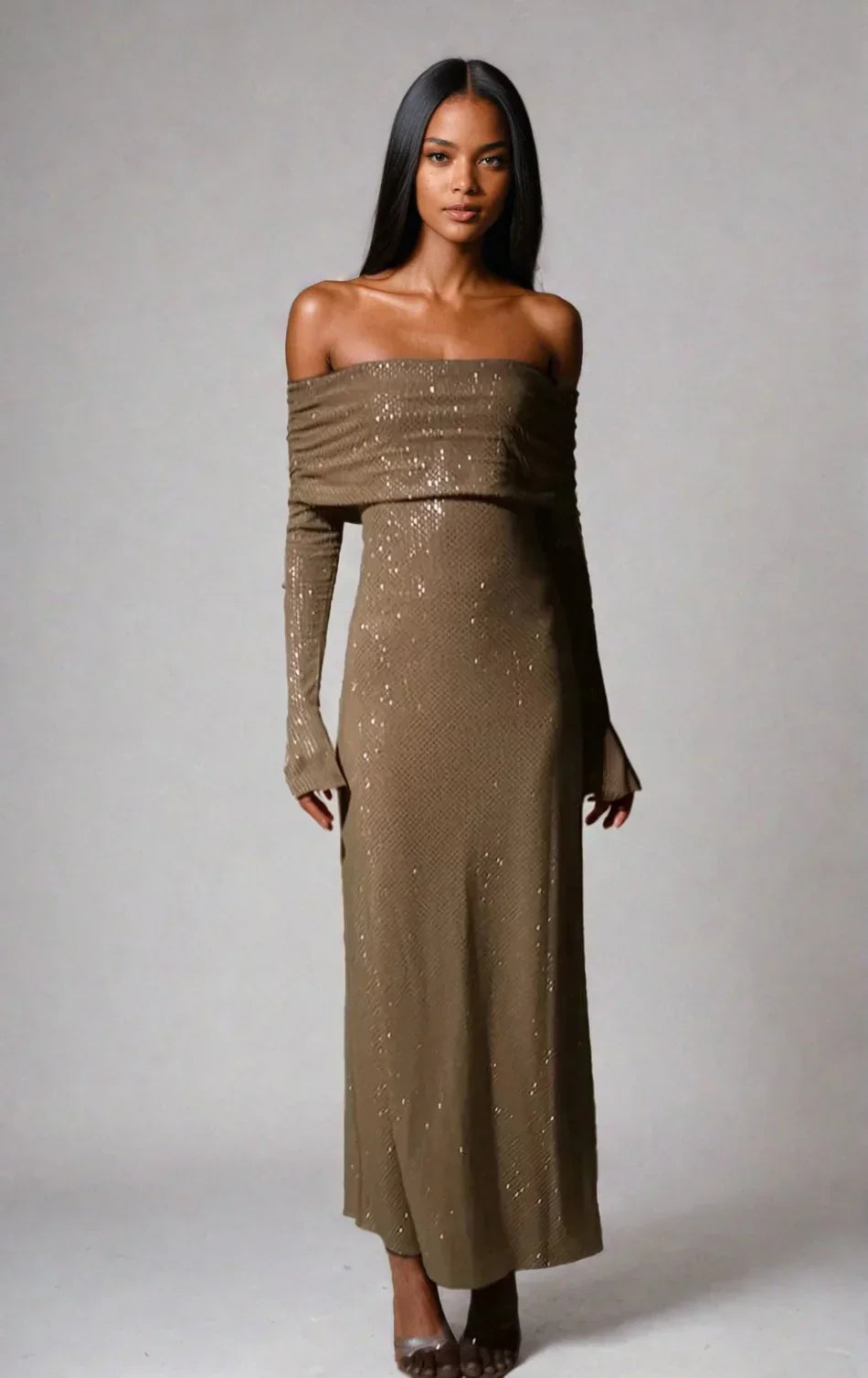 Sadeah | Formal Dress Off Shoulder Long Elegant Fit Evening Gown 1