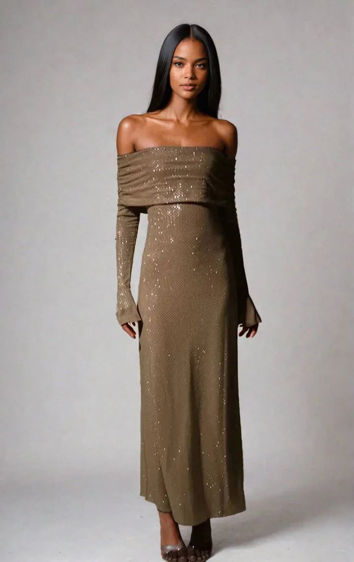 Sadeah | Formal Dress Off Shoulder Long Elegant Fit Evening Gown 1