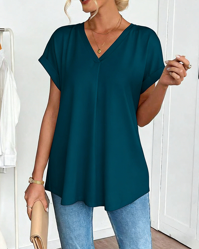 Saffron | Slimming & Comfortable Women's T Shirt - Soft Cotton V-Neck Design 6