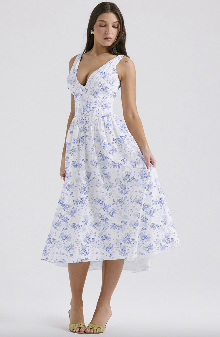 Saffron | Wedding Guest Dress Elegant Flowy Summer Fit 2