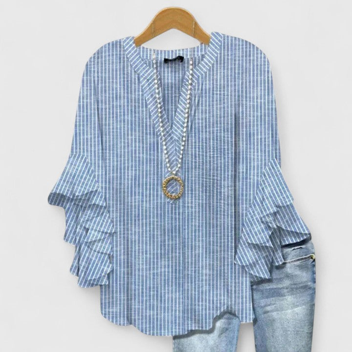 Saryphiah | Elegant Puff Sleeve Top – Breathable Women’s Blouse for Summer 2