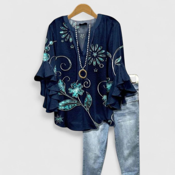 Saryphiah | Elegant Puff Sleeve Top – Breathable Women’s Blouse for Summer 8