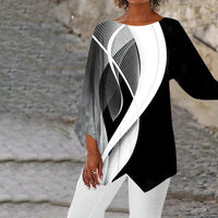Scarlett | Elegant And Trendy Geometric Asymmetric Tunic Top
