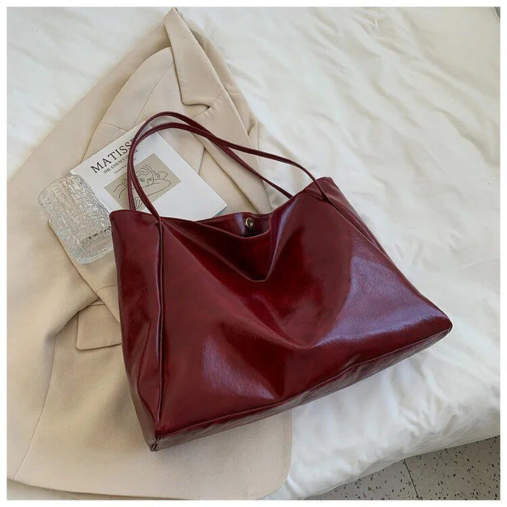 Scarlett | Women's Retro Large-Capacity PU Leather Shoulder Tote Bag 6