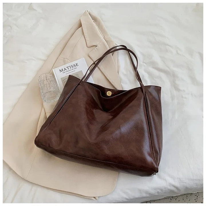 Scarlett | Women's Retro Large-Capacity PU Leather Shoulder Tote Bag 7