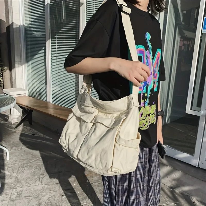 Scarlett | Women's Vintage Multi-Pocket Canvas Tote Bag Crossbody Shoulder Bag 3