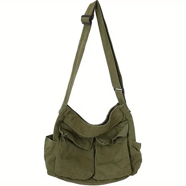Scarlett | Women's Vintage Multi-Pocket Canvas Tote Bag Crossbody Shoulder Bag 5