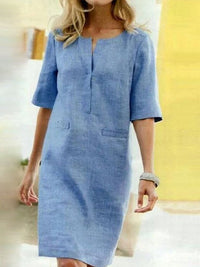 Vera | Abito a tunica con scollo diviso, senza sforzo e chic
