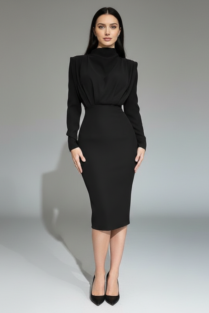 Serafina | Elegant Long Sleeve Maxi Dress – Women's Dress for Wedding Guests & Formal Occasions 10