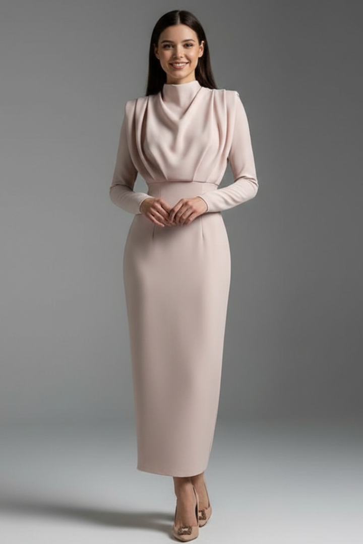 Serafina | Elegant Long Sleeve Maxi Dress – Women's Dress for Wedding Guests & Formal Occasions 11