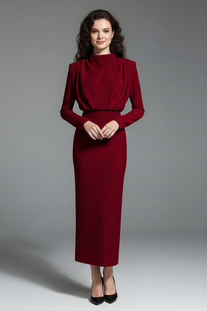 Serafina | Elegant Long Sleeve Maxi Dress – Women's Dress for Wedding Guests & Formal Occasions 5