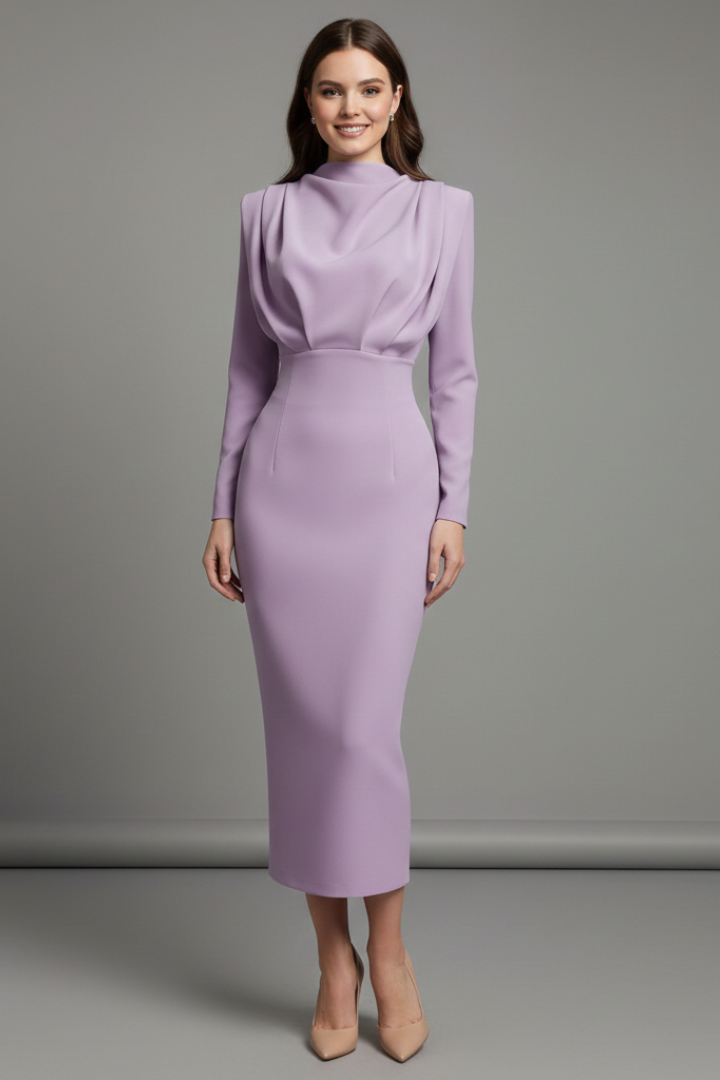 Serafina | Elegant Long Sleeve Maxi Dress – Women's Dress for Wedding Guests & Formal Occasions 6