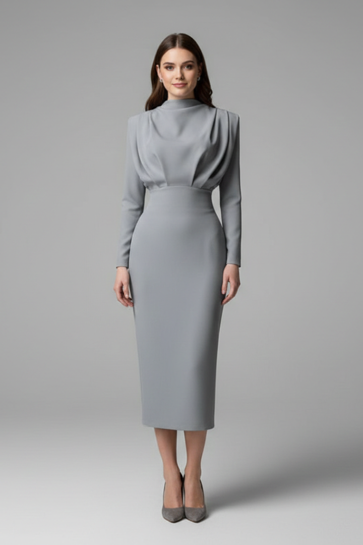 Serafina | Elegant Long Sleeve Maxi Dress – Women's Dress for Wedding Guests & Formal Occasions 7