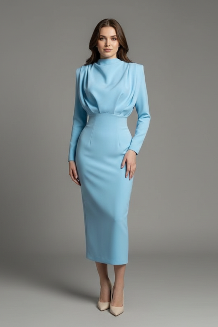 Serafina | Elegant Long Sleeve Maxi Dress – Women's Dress for Wedding Guests & Formal Occasions 8
