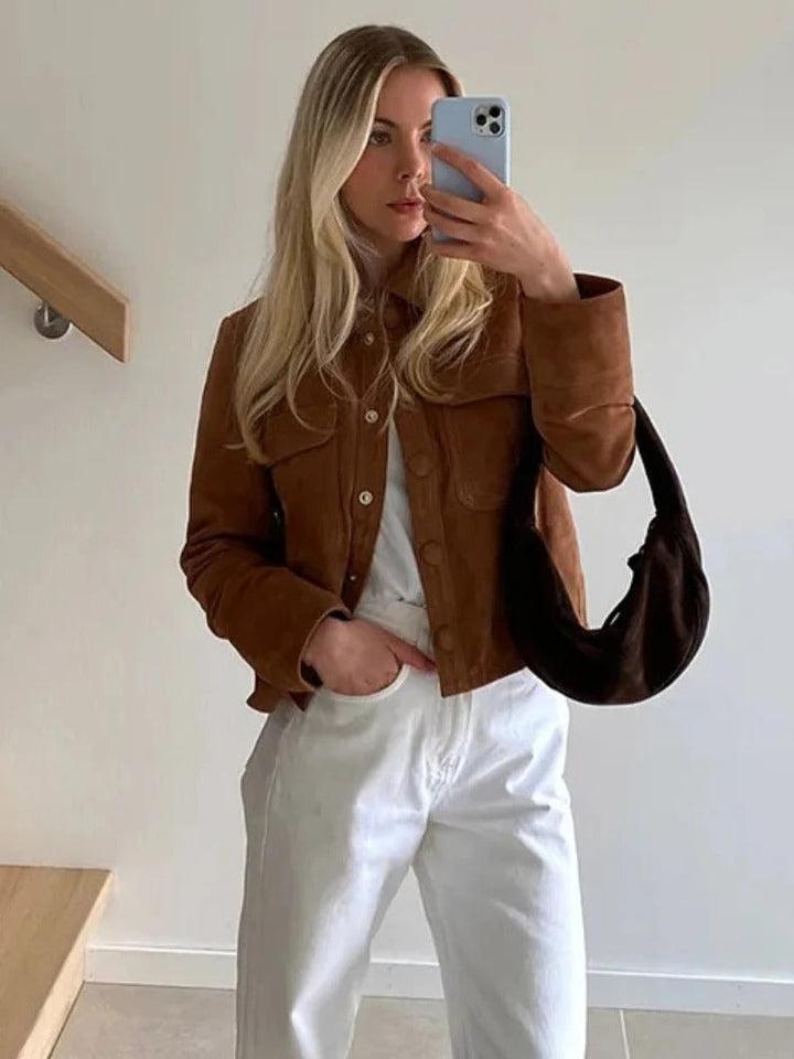 Serena | Women’s Elegant Suede Jacket 7