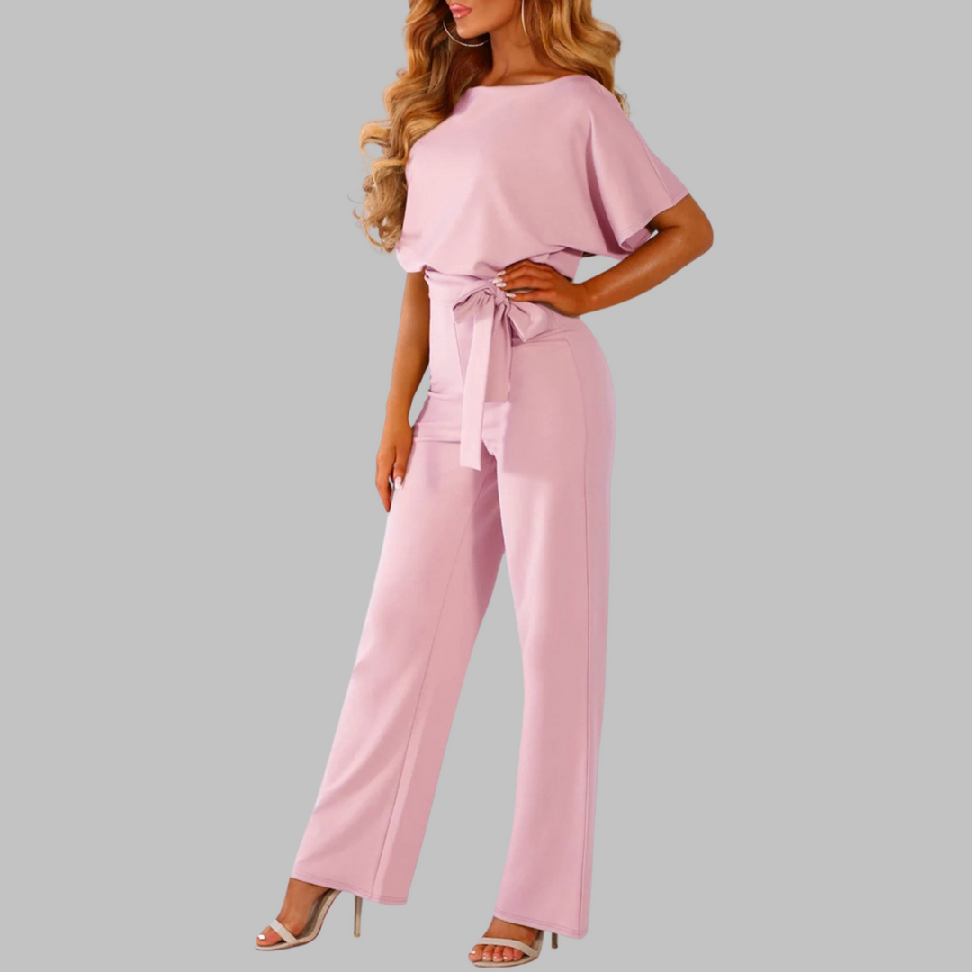 Sienna | Elegant, Vibrant & Comfortable Women's Jumpsuit with Belted Wide Legs 3