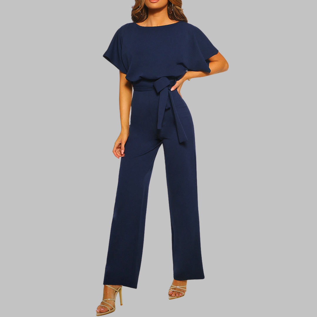 Sienna | Elegant, Vibrant & Comfortable Women's Jumpsuit with Belted Wide Legs 4