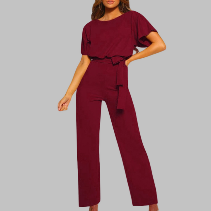 Sienna | Elegant, Vibrant & Comfortable Women's Jumpsuit with Belted Wide Legs 5