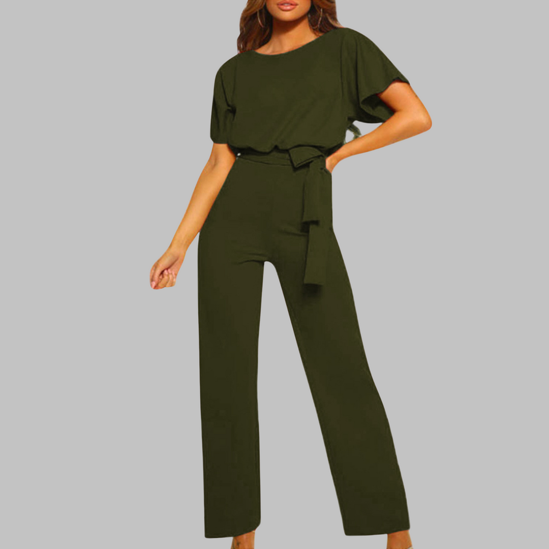 Sienna | Elegant, Vibrant & Comfortable Women's Jumpsuit with Belted Wide Legs 7