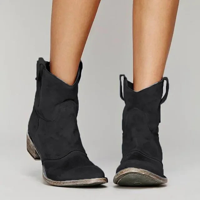 Sienna | Vintage Women's Cowboy Ankle Boots in Western Style 5