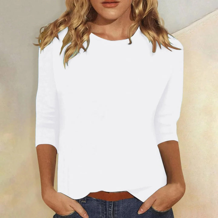 Sienna | Women's Top Crew Neck 3/4 Sleeve Casual Relaxed Fit 1
