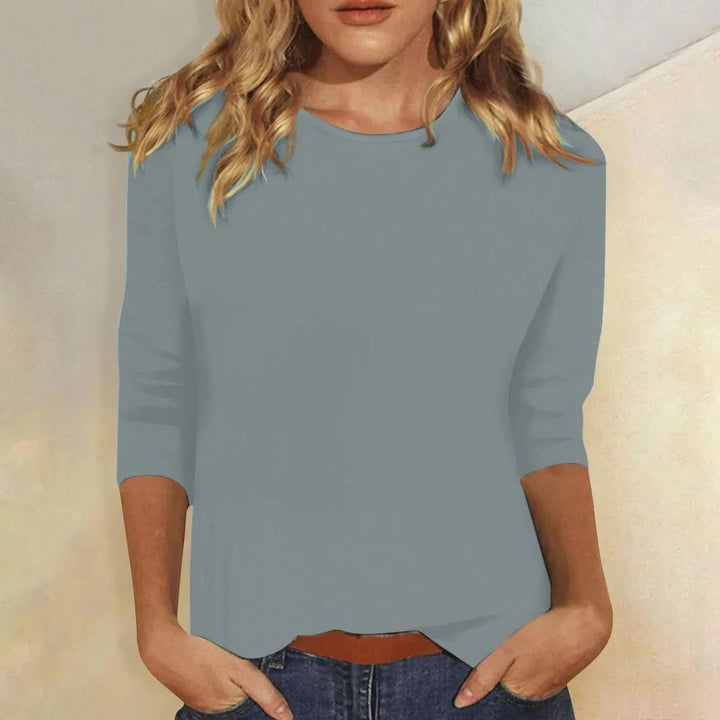 Sienna | Women's Top Crew Neck 3/4 Sleeve Casual Relaxed Fit 3