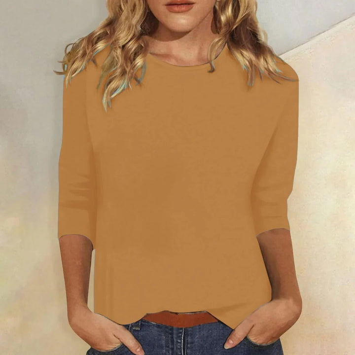 Sienna | Women's Top Crew Neck 3/4 Sleeve Casual Relaxed Fit 8