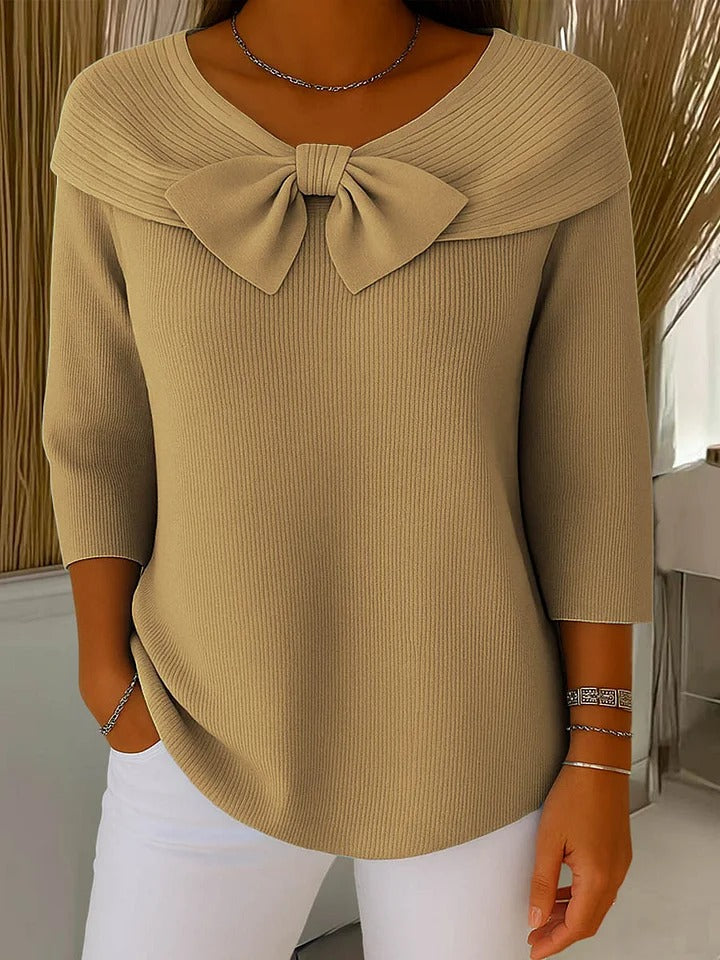 Sofia | Soft, Elegant & Versatile Women’s Sweater with Romantic Bow Detail 2