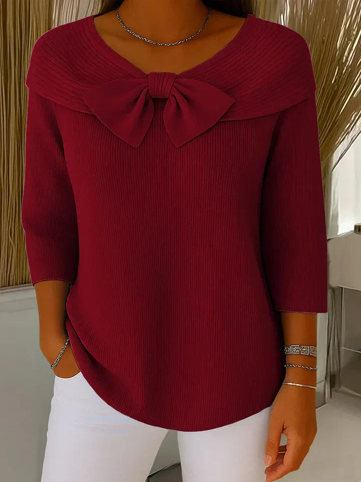 Sofia | Soft, Elegant & Versatile Women’s Sweater with Romantic Bow Detail 3