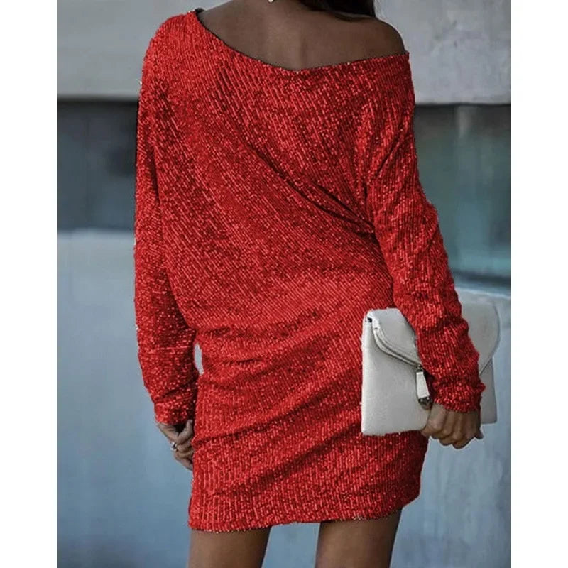 Sorelle | Evening Dress Sequin Slim Fit Contrast Glamorous Look 2
