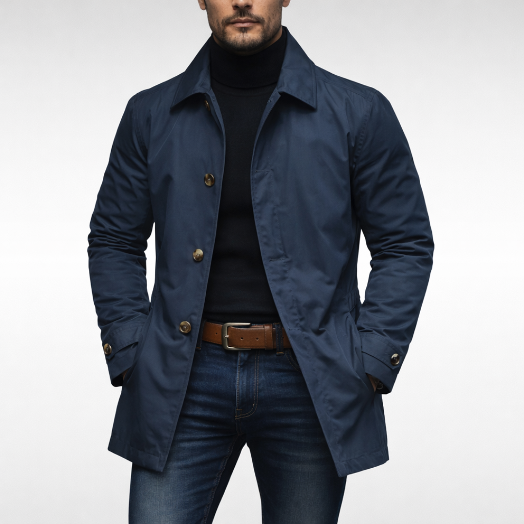 Steffen | Men's Overcoat Lightweight Elegant Regular Fit 1