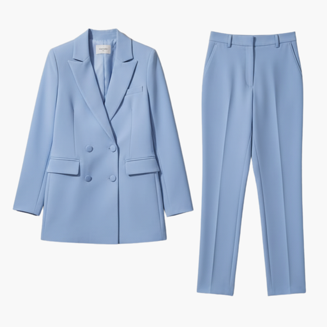 Talia | Elegant & Tailored Women's Suit – Double Breasted Blazer Pant Set 1
