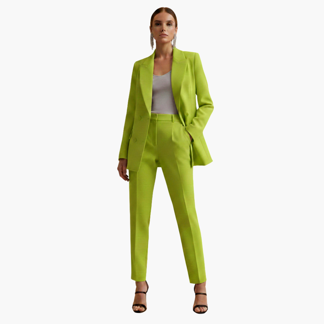 Talia | Elegant & Tailored Women's Suit – Double Breasted Blazer Pant Set 14