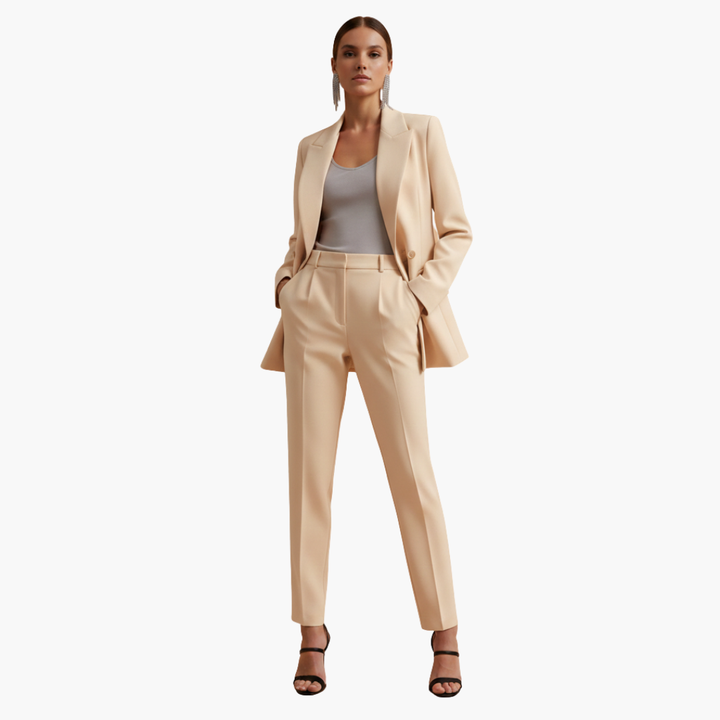Talia | Elegant & Tailored Women's Suit – Double Breasted Blazer Pant Set 6