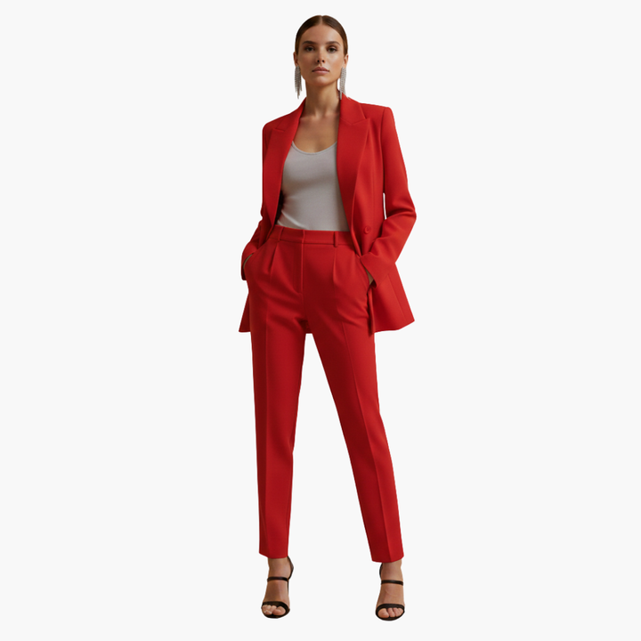 Talia | Elegant & Tailored Women's Suit – Double Breasted Blazer Pant Set 8