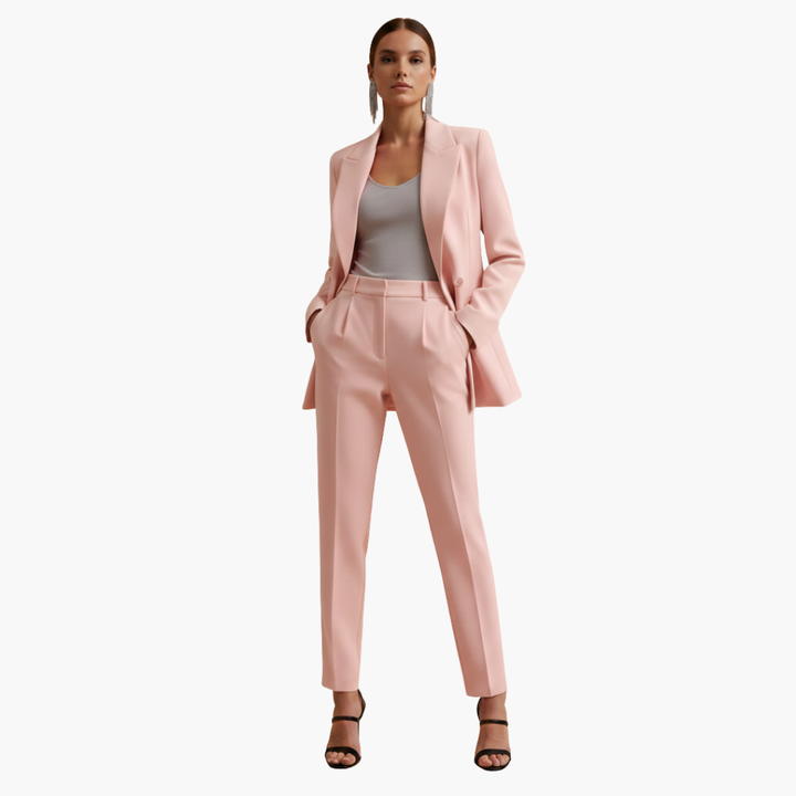 Talia | Elegant & Tailored Women's Suit – Double Breasted Blazer Pant Set 9