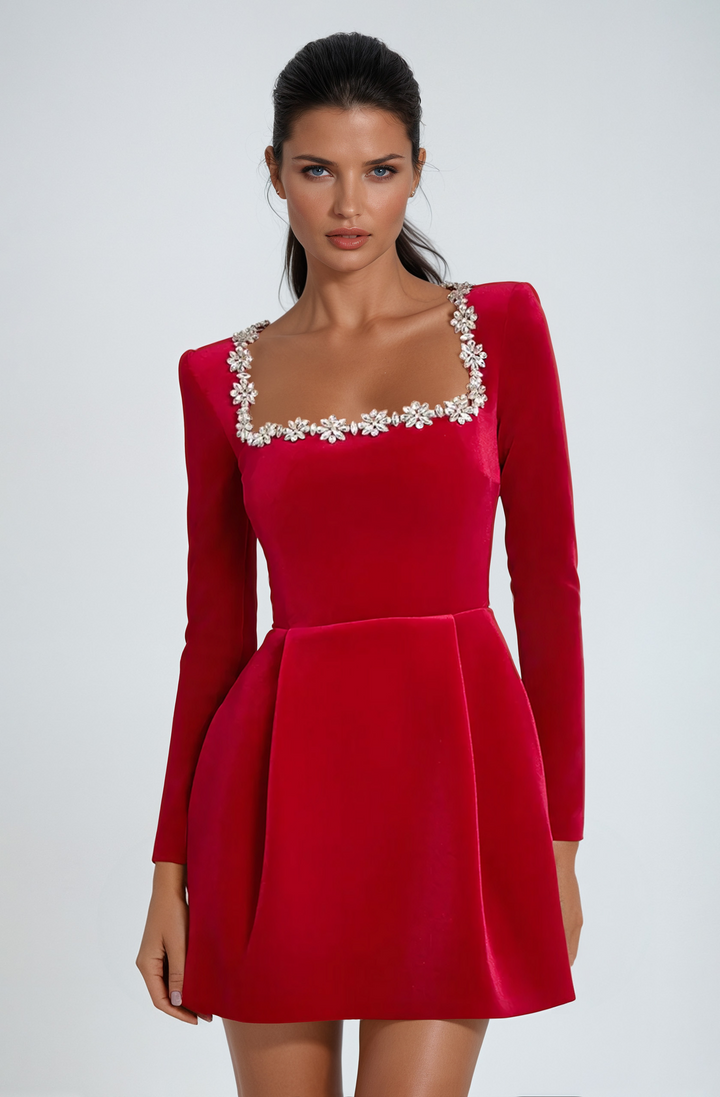 Talia | Womens Dress Wedding Guest Mini Elegant Feminine Fit 4