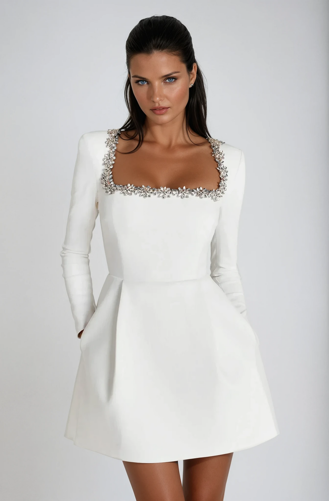 Talia | Womens Dress Wedding Guest Mini Elegant Feminine Fit 5