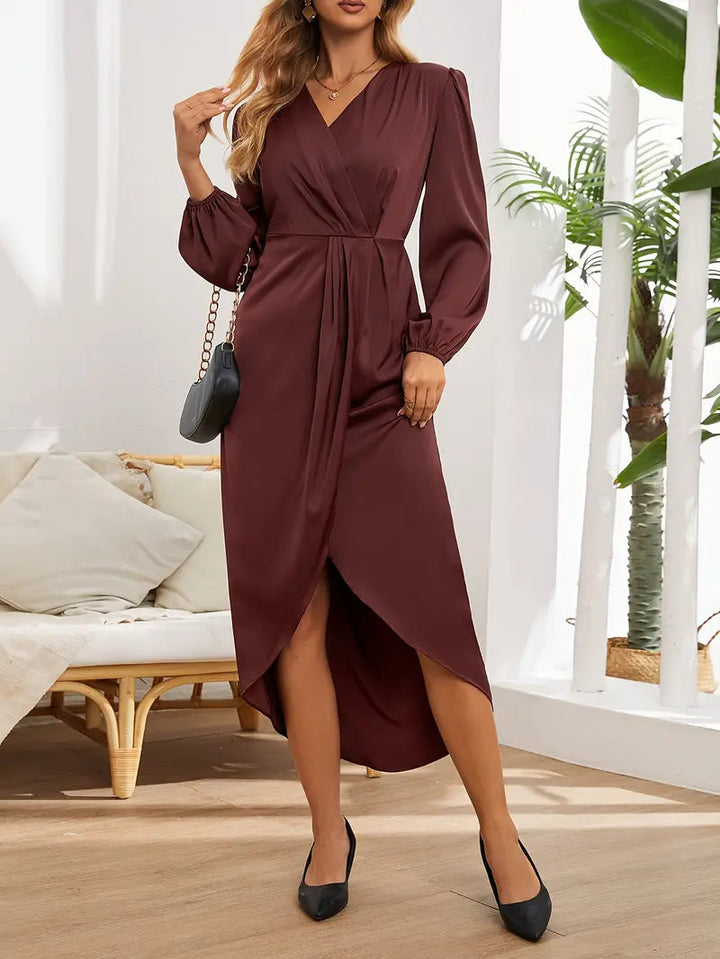 Theodora | Elegant & Comfortable Women’s Formal Wrap Midi Dress 3