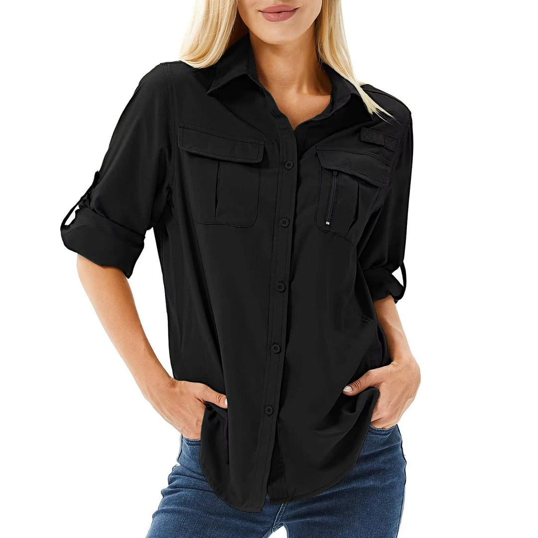 Trek | Women's Hiking Shirt Long Sleeve UPF 50 Casual Outdoor Relaxed Fit 3