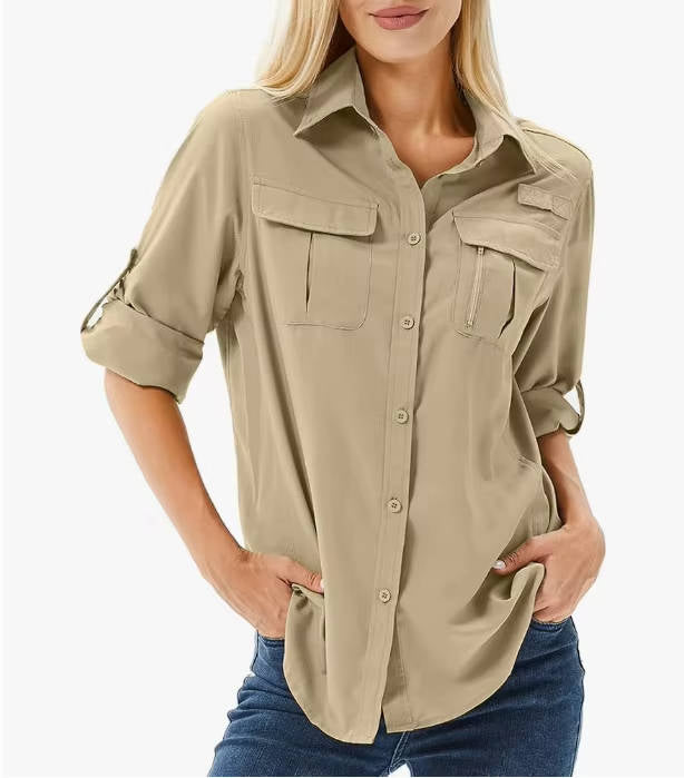 Trek | Women's Hiking Shirt Long Sleeve UPF 50 Casual Outdoor Relaxed Fit 5