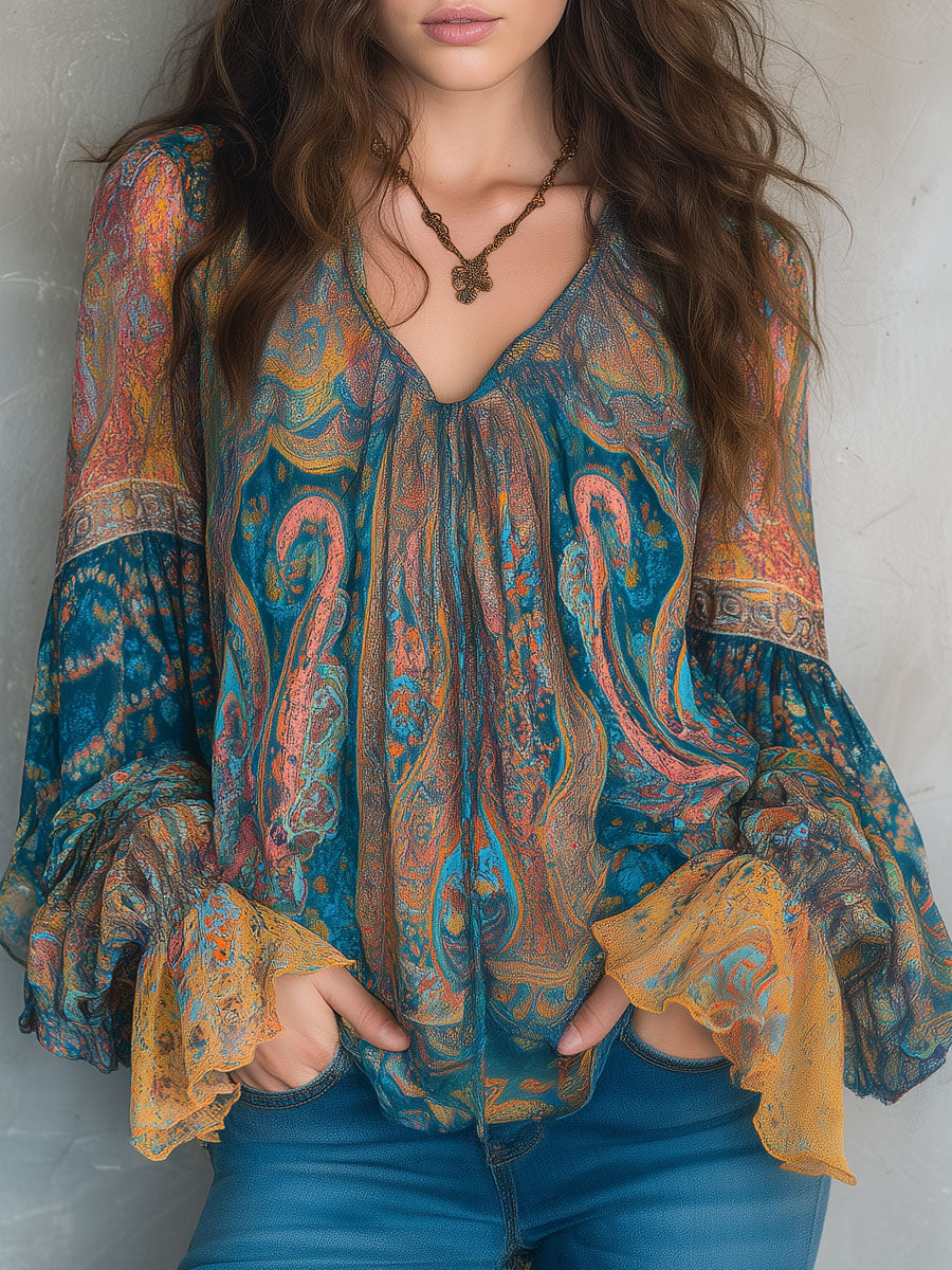 Trellis | Elegant Ruffled Cuff Women's Blouse 0