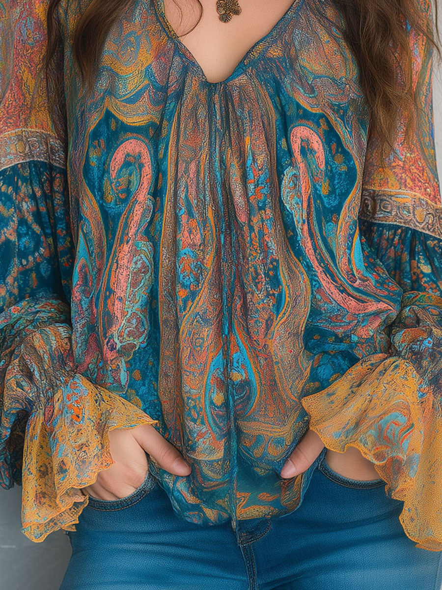 Trellis | Elegant Ruffled Cuff Women's Blouse 7