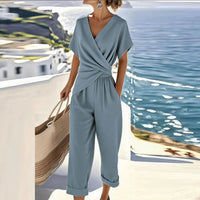 Sophia | Elegante completo estivo a due pezzi con top avvolgente sofisticato