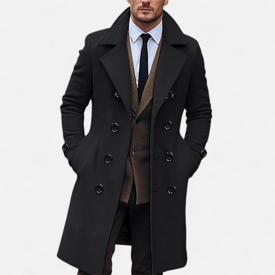 Valerio | Elegant Men’s Long Overcoat 4
