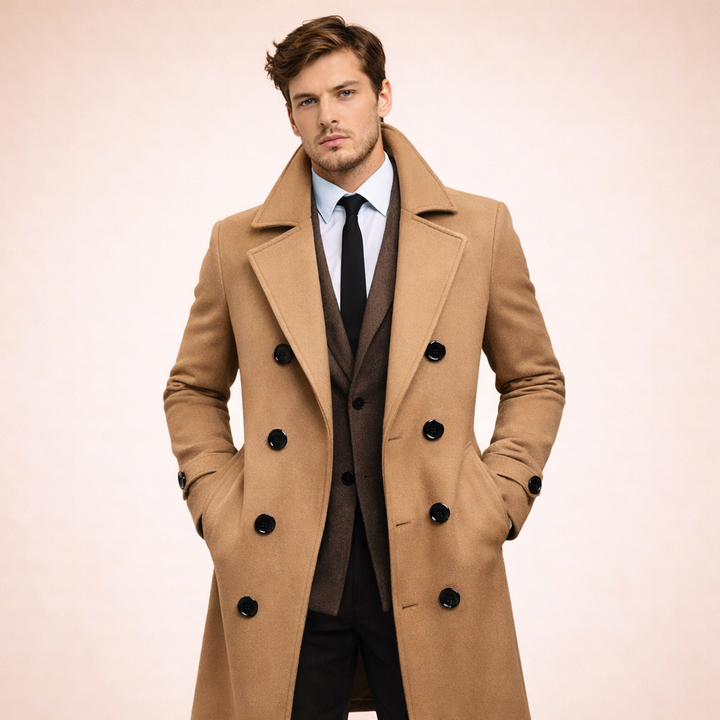 Valerio | Elegant Men’s Long Overcoat 5